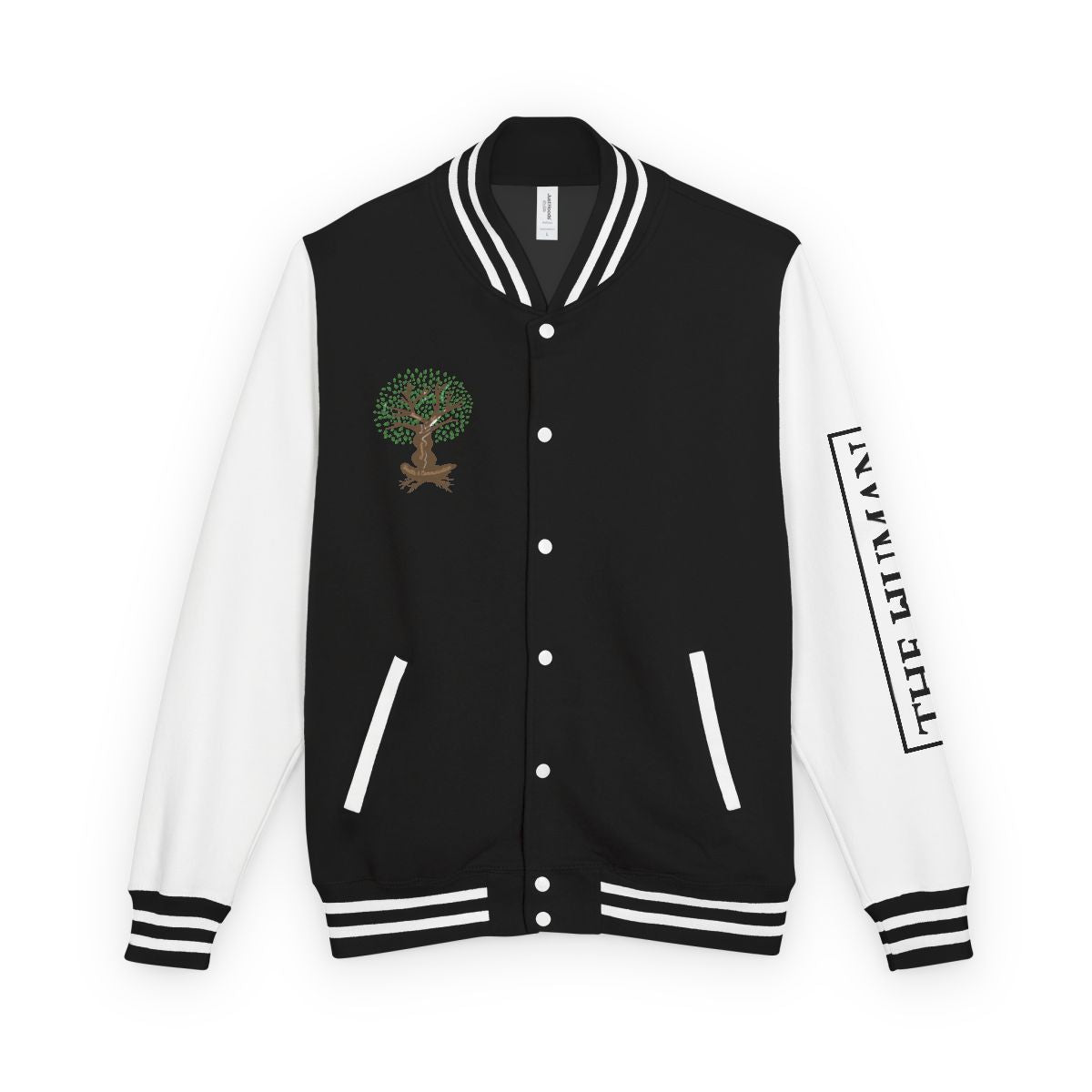 Unisex Heavyweight Letterman Jacket with Unique Graphic Design, Ideal for Casual Wear and Sporty Outfits, Great for Fall and Winter